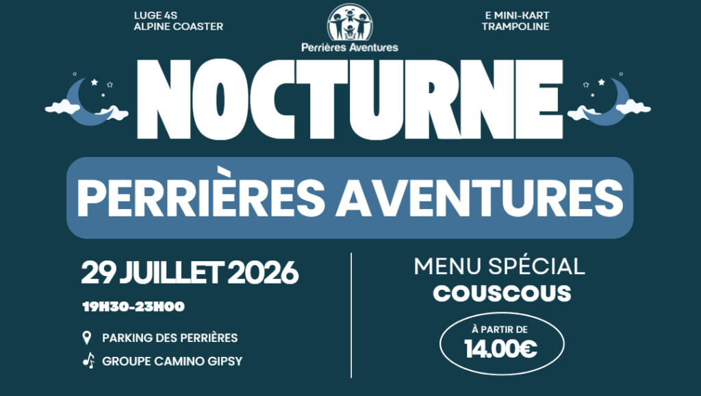 Affiche Nocturne Perrières Aventures - 29 Juillet 2026