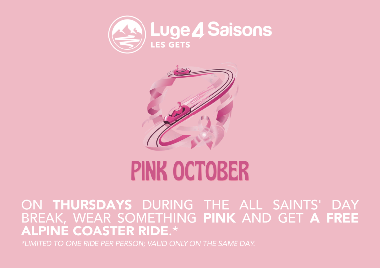 Pink October at the Alpine Coaster of Les Gets !