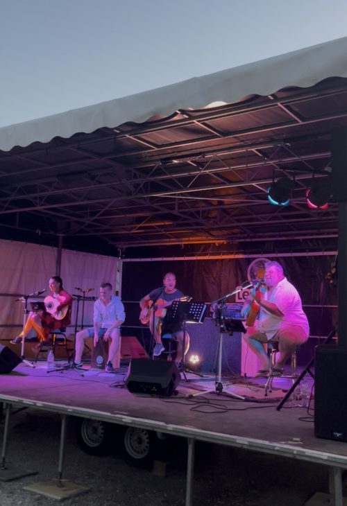 Groupe musique Camino Gipsy photo nocturne Perrières Aventures
